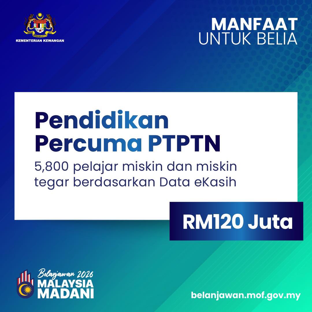 Belanjawan 2026: Dorongan untuk Belia!