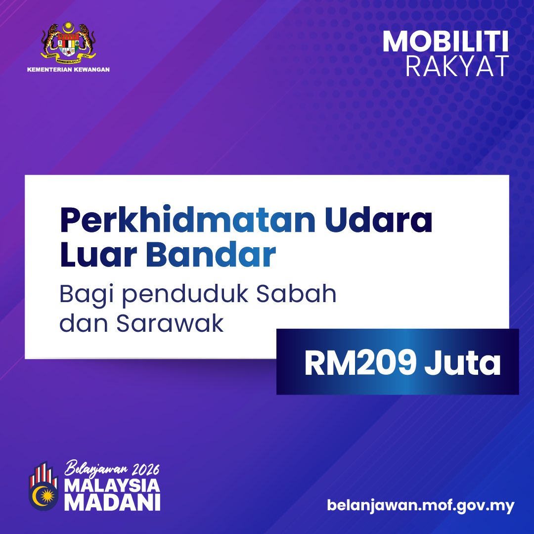 Belanjawan 2026: Mobiliti Rakyat Diperkasa