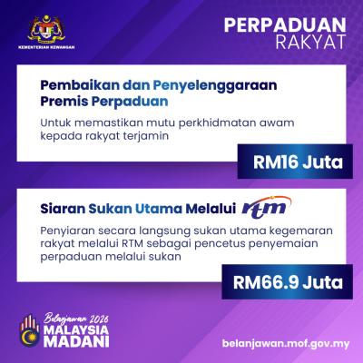 Belanjawan 2026: Perpaduan Rakyat