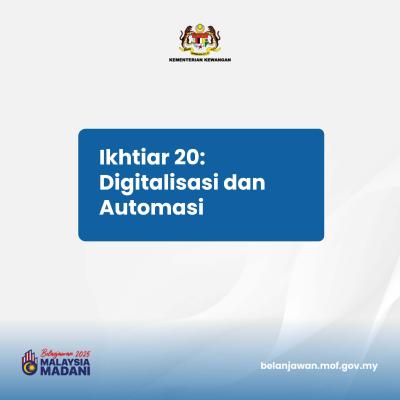 Belanjawan 2025: Tumpuan 2 - Ikhtiar 20