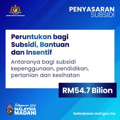Belanjawan 2026: Penyasaran Subsidi