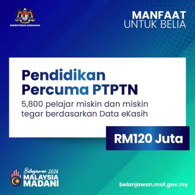 Belanjawan 2026: Dorongan untuk Belia!