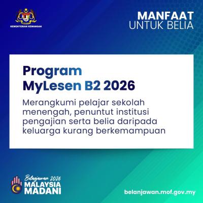 Belanjawan 2026: Dorongan untuk Belia!