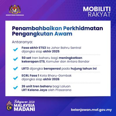 Belanjawan 2026: Mobiliti Rakyat Diperkasa
