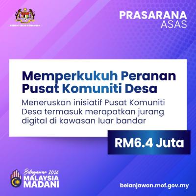 Belanjawan 2026: Prasarana Asas