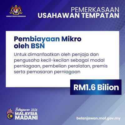 Belanjawan 2026: Pemerkasaan Usahawan Tempatan