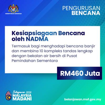 Belanjawan 2026: Pengurusan Bencana