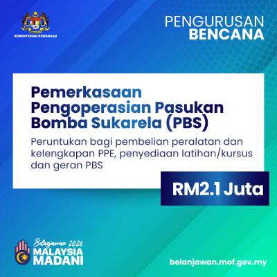 Belanjawan 2026: Pengurusan Bencana