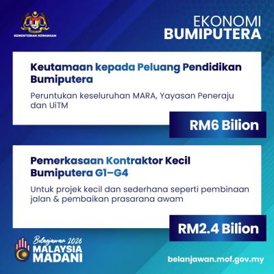 Belanjawan 2026: Ekonomi Bumiputera
