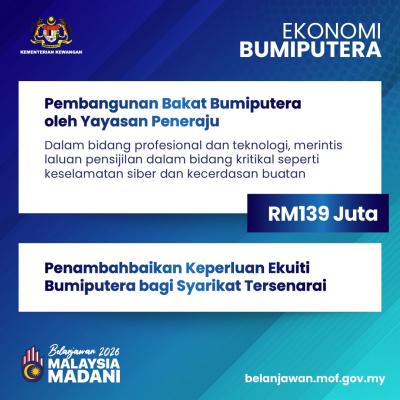 Belanjawan 2026: Ekonomi Bumiputera