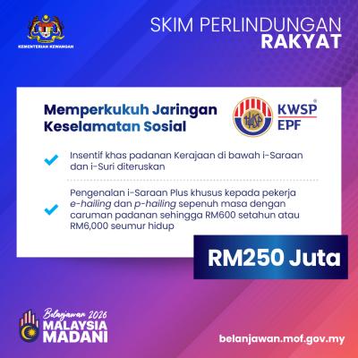 Belanjawan 2026: Skim Perlindungan Rakyat